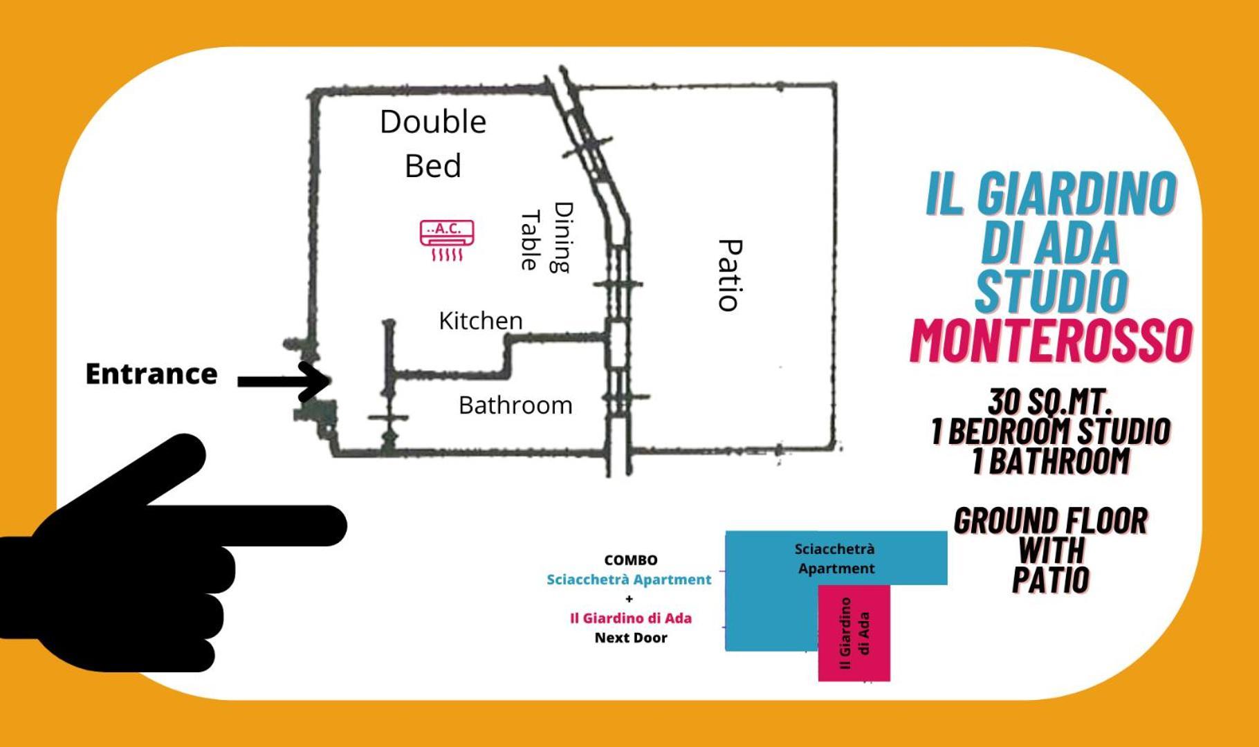 Il Giardino Di Ada Ground Floor Studio With Ac And Patio Monterosso al Mare Luaran gambar